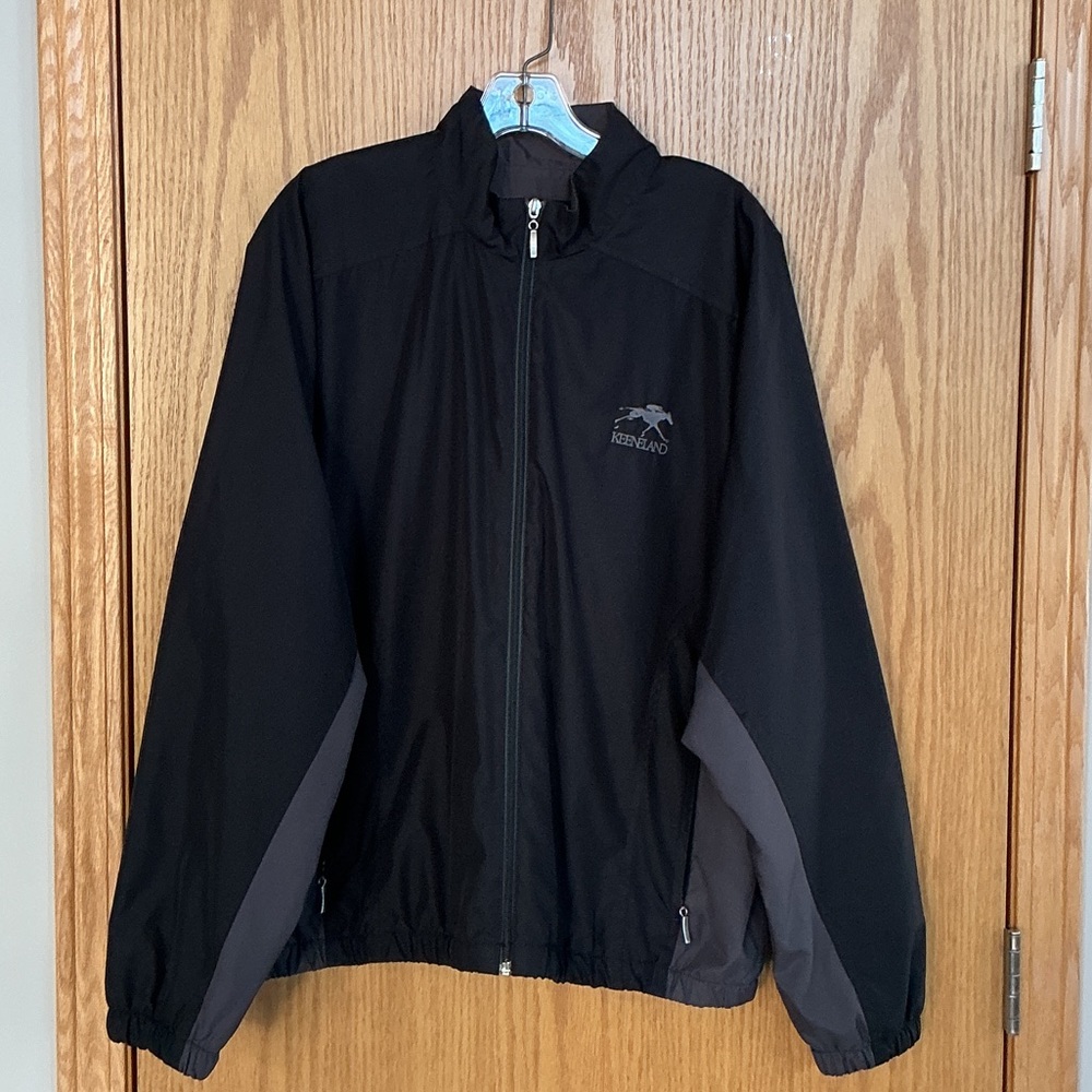 Black and Gray Windbreaker Jacket